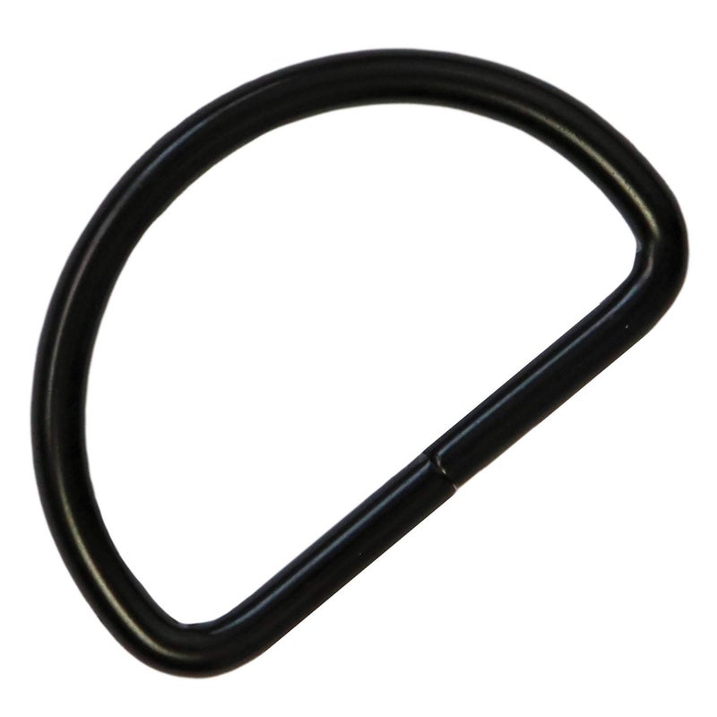 Millennial Essentials Metal D Ring Non Welded D-Rings Electroplated Black Assorted 0.5 Inch, 0.75 Inch, 1 Inch, 1.25 Inch (100 Pack) - Image 1